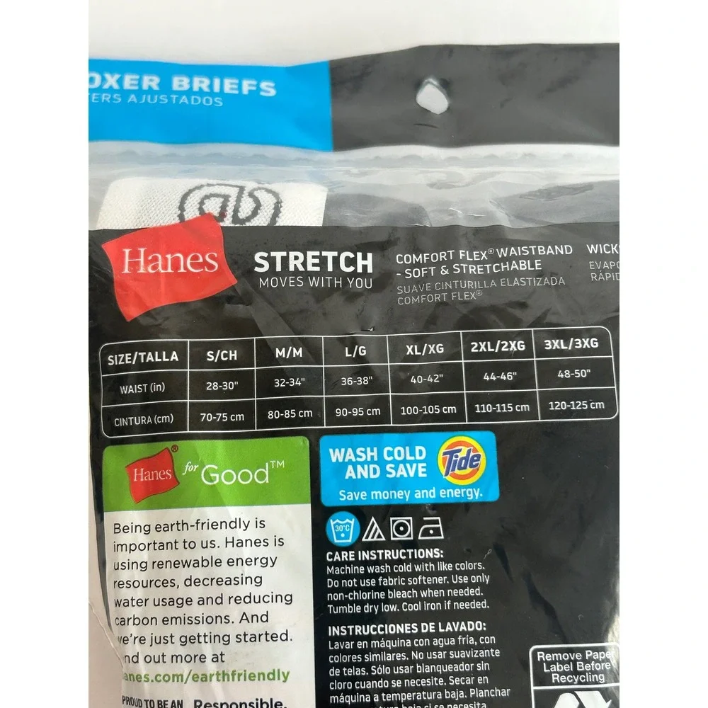 Hanes Mens Boxer Briefs 4 Pack Small S Tagless Cool Comfort Stretch